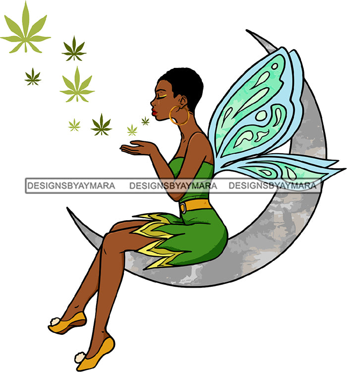 Black Woman Fairy Blowing Weed Leaves Leaves Leaf Closed Eyes Lipstick DesignsByAymara Black Woman Fairy Blowing Weed Leaves Leaves Leaf Closed Eyes Lipstick DesignsByAymara