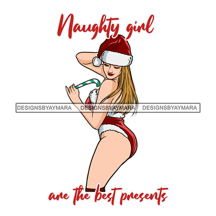 Naughty Girl Are The Best Presents Sexy Caucasian Woman Wearing Santa DesignsByAymara Naughty Girl Are The Best Presents Sexy Caucasian Woman Wearing Santa DesignsByAymara