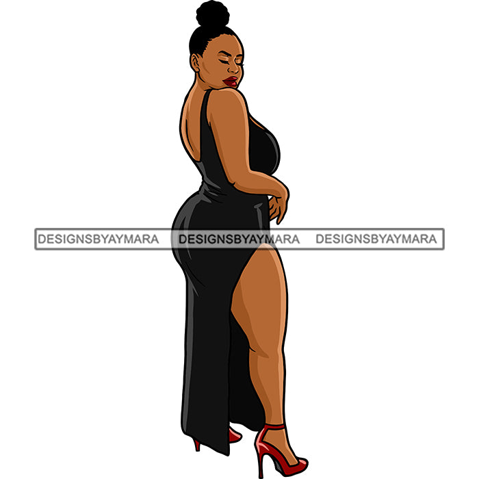 Afro Woman Model Thick Sexy Black Dress Diva Nubian Black Girl Magic B –  DesignsByAymara