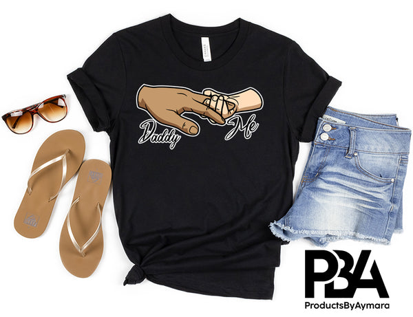 Daddy and Me Man Hand Holding Baby Hand Happy Father's Day Celebration Dad's Day Man Male Parental Daddy's Special Day Paternal Recognition Parenting Appreciation SVG JPG PNG Cricut Sublimation Print Cutting Designs