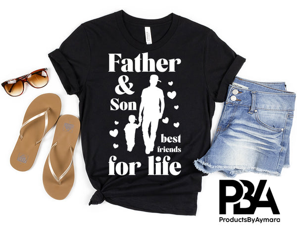 Father And Son Best Friends For Life Happy Father's Day Celebration Dad Love Dad's Day Man Male Parental Daddy's Special Day Paternal Recognition Parenting Appreciation SVG JPG PNG Cricut Sublimation Print Cutting Designs