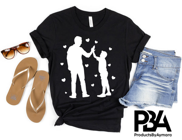 Happy Father's Day Celebration Dad High Five Son Dad's Day Man Male Parental Daddy's Special Day Paternal Recognition Parentin Appreciation SVG JPG PNG Cricut Sublimation Print Cutting Designs