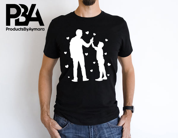 Happy Father's Day Celebration Dad High Five Son Dad's Day Man Male Parental Daddy's Special Day Paternal Recognition Parentin Appreciation SVG JPG PNG Cricut Sublimation Print Cutting Designs