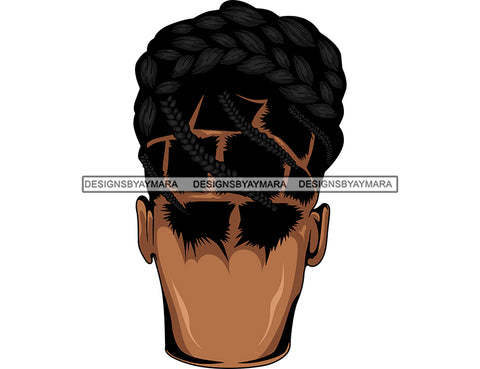 Melanin Woman Head Braids Hairstyle African American Latina Woman Salon Logo Goddess Fulani Knotless Cornrows Braided Updo Twists Box Faux Locs Crochet Braids Design Element SVG JPG PNG Vector Clipart Cricut Silhouette Cut Cutting