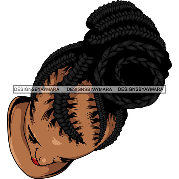 Bundle 9 Black Melanin Woman Cornrows Braids Box Crochet French Rope braid Dutch Fishtail Infinity braid Hairstyle Hair Salon Logo Design Element SVG PNG JPG Cutting Vector Files