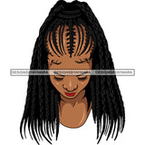Bundle 9 Black African Melanin Woman Cornrows Braids Box Crochet French Rope braid Dutch Fishtail Infinity braid Hairstyle Hair Salon Logo Design Element SVG PNG JPG Cutting Vector Files