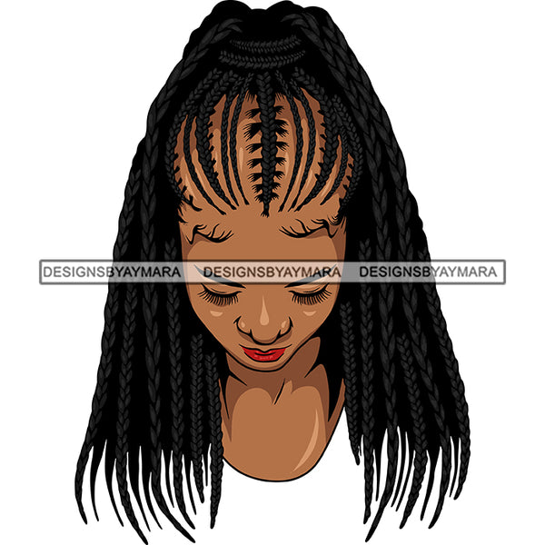 Bundle 9 Black African Melanin Woman Cornrows Braids Box Crochet French Rope braid Dutch Fishtail Infinity braid Hairstyle Hair Salon Logo Design Element SVG PNG JPG Cutting Vector Files