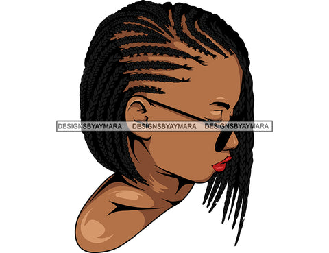 Melanin Woman Head Braids Hairstyle African American Latina Woman Salon Logo Goddess Fulani Knotless Cornrows Braided Updo Twists Box Faux Locs Crochet Braids Design Element SVG JPG PNG Vector Clipart Cricut Silhouette Cut Cutting