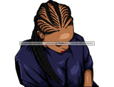 Melanin Woman Head Braids Hairstyle African American Latina Woman Salon Logo Goddess Fulani Knotless Cornrows Braided Updo Twists Box Faux Locs Crochet Braids Design Element SVG JPG PNG Vector Clipart Cricut Silhouette Cut Cutting
