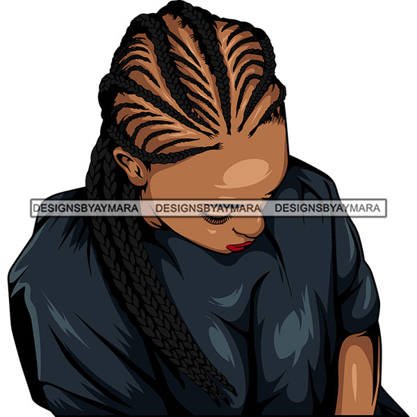 Bundle 9 Black African Melanin Woman Cornrows Braids Box Crochet French Rope braid Dutch Fishtail Infinity braid Hairstyle Hair Salon Logo Design Element SVG PNG JPG Cutting Vector Files