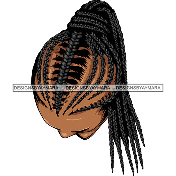 Bundle 9 Black African Melanin Woman Cornrows Braids Box Crochet French Rope braid Dutch Fishtail Infinity braid Hairstyle Hair Salon Logo Design Element SVG PNG JPG Cutting Vector Files