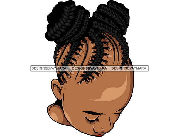 Melanin Woman Head Braids Hairstyle African American Latina Woman Salon Logo Goddess Fulani Knotless Cornrows Braided Updo Twists Box Faux Locs Crochet Braids Design Element SVG JPG PNG Vector Clipart Cricut Silhouette Cut Cutting