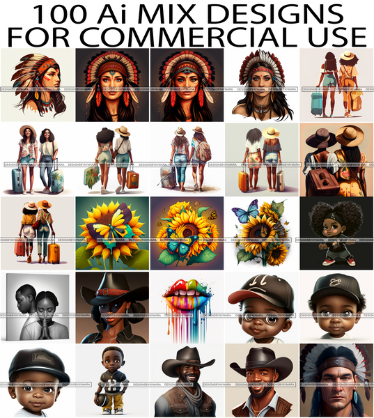 Bundle 100 Ai Digital Artwork For Commercial Use Mix Designs JPG High Quality Images Midjourney Prompt Ai Generated Art Prompt Digital Download