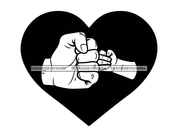 Dad and Baby Fist Happy Father's Day Celebration Dad Love Dad's Day Man Male Parental Daddy's Special Day Paternal Recognition Parenting Appreciation SVG JPG PNG Cricut Sublimation Print Cutting Designs