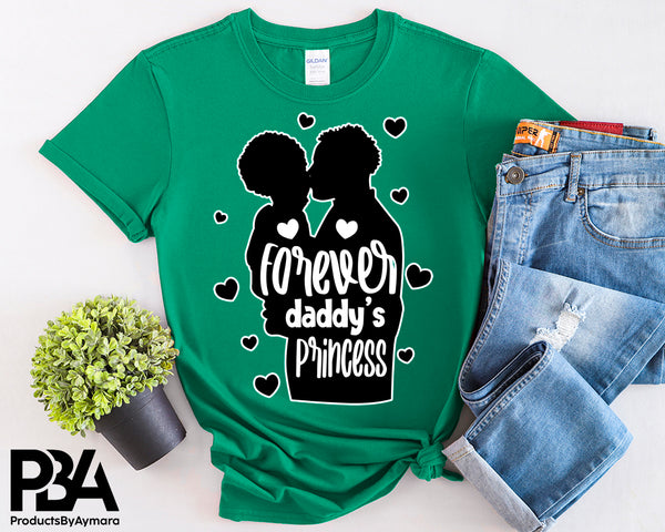 Forever Daddy's Princess Happy Father's Day Celebration Dad True Love Dad's Day Man Male Parental Daddy's Special Day Paternal Recognition Parenting Appreciation SVG JPG PNG Cricut Sublimation Print Cutting Designs