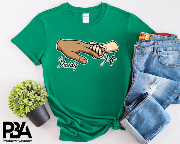 Daddy and Me Man Hand Holding Baby Hand Happy Father's Day Celebration Dad's Day Man Male Parental Daddy's Special Day Paternal Recognition Parenting Appreciation SVG JPG PNG Cricut Sublimation Print Cutting Designs