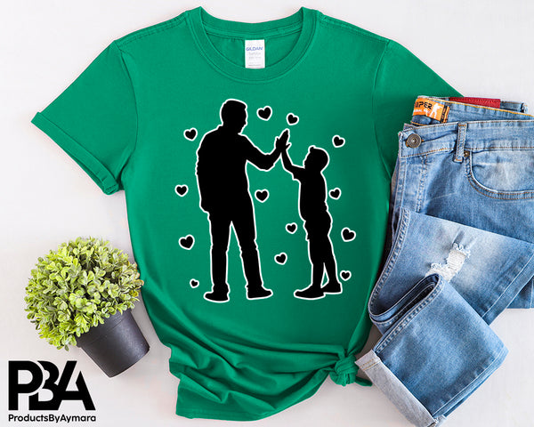 Happy Father's Day Celebration Dad High Five Son Dad's Day Man Male Parental Daddy's Special Day Paternal Recognition Parentin Appreciation SVG JPG PNG Cricut Sublimation Print Cutting Designs