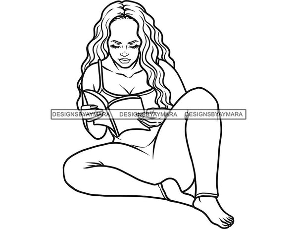 18 Coloring Book Images Fashion Woman New Trending Outfit Adult Coloring Book Vector Files SVG PNG JPG Designs For Coloring Book Cut Cutting Graphic