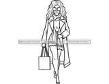 18 Coloring Book Images Fashion Woman New Trending Outfit Adult Coloring Book Vector Files SVG PNG JPG Designs For Coloring Book Cut Cutting Graphic