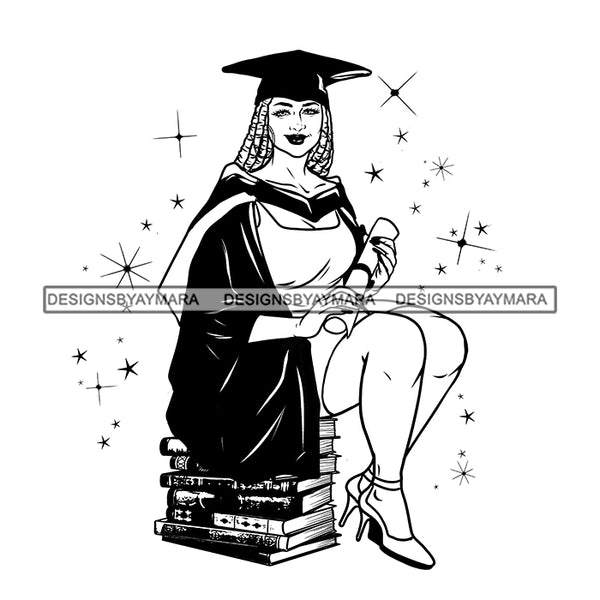 Graduation Bundle 50 Designs Graduate Ceremony Grad School Diploma Gown College Success Celebration PNG JPG Cutting Designs