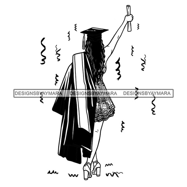 Graduation Bundle 50 Designs Graduate Ceremony Grad School Diploma Gown College Success Celebration PNG JPG Cutting Designs