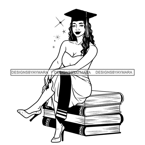 Graduation Bundle 50 Designs Graduate Ceremony Grad School Diploma Gown College Success Celebration PNG JPG Cutting Designs