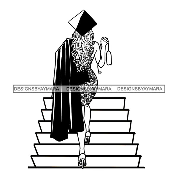Graduation Bundle 50 Designs Graduate Ceremony Grad School Diploma Gown College Success Celebration PNG JPG Cutting Designs