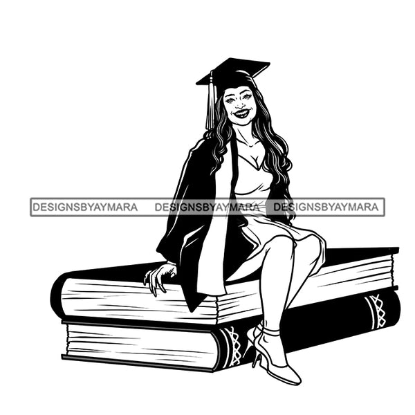 Graduation Bundle 50 Designs Graduate Ceremony Grad School Diploma Gown College Success Celebration PNG JPG Cutting Designs