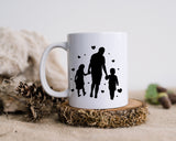 Happy Father's Day Celebration Dad Holding Hands With daughter And Son Dad's Day Man Male Parental Daddy's Special Day Paternal Recognition Parenting Appreciation SVG JPG PNG Cricut Sublimation Print Cutting Designs