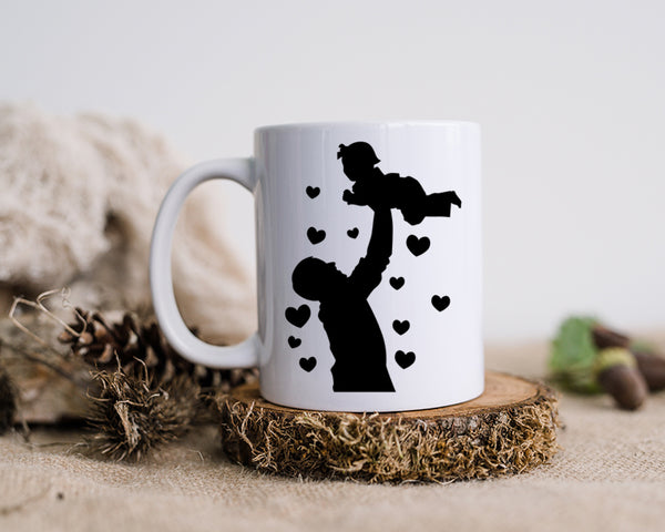 Happy Father's Day Celebration Dad Carrying Baby Dad's Day Man Male Parental Daddy's Special Day Paternal Recognition Parenting Appreciation SVG JPG PNG Cricut Sublimation Print Cutting Designs