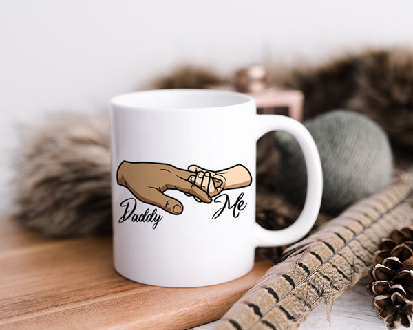 Daddy and Me Man Hand Holding Baby Hand Happy Father's Day Celebration Dad's Day Man Male Parental Daddy's Special Day Paternal Recognition Parenting Appreciation SVG JPG PNG Cricut Sublimation Print Cutting Designs