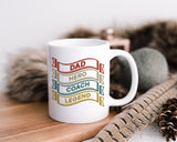 Dad Hero Coach Legend Happy Father's Day Celebration Love Dad's Day Man Male Parental Daddy's Special Day Paternal Recognition Parenting Appreciation SVG JPG PNG Cricut Sublimation Print Cutting Designs