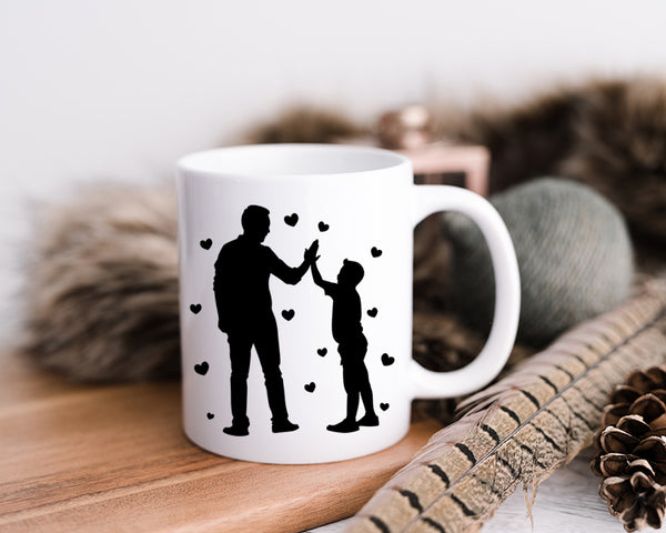 Happy Father's Day Celebration Dad High Five Son Dad's Day Man Male Parental Daddy's Special Day Paternal Recognition Parentin Appreciation SVG JPG PNG Cricut Sublimation Print Cutting Designs