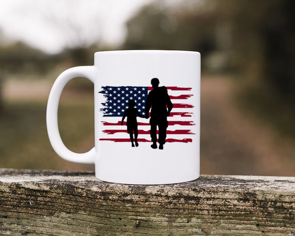 Military dad American Flag Son Happy Father's Day Celebration Dad Love Dad's Day Man Male Parental Daddy's Special Day Paternal Recognition Parenting Appreciation SVG JPG PNG Cricut Sublimation Print Cutting Designs