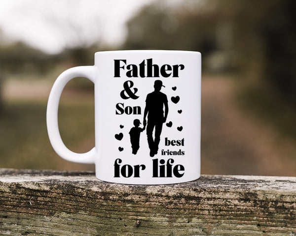 Father And Son Best Friends For Life Happy Father's Day Celebration Dad Love Dad's Day Man Male Parental Daddy's Special Day Paternal Recognition Parenting Appreciation SVG JPG PNG Cricut Sublimation Print Cutting Designs