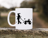 Happy Father's Day Celebration Dad Pulling Baby Son Forklift truck Dad's Day Man Male Parental Daddy's Special Day Paternal Recognition Parenting Appreciation SVG JPG PNG Cricut Sublimation Print Cutting Designs