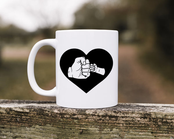 Dad and Baby Fist Happy Father's Day Celebration Dad Love Dad's Day Man Male Parental Daddy's Special Day Paternal Recognition Parenting Appreciation SVG JPG PNG Cricut Sublimation Print Cutting Designs