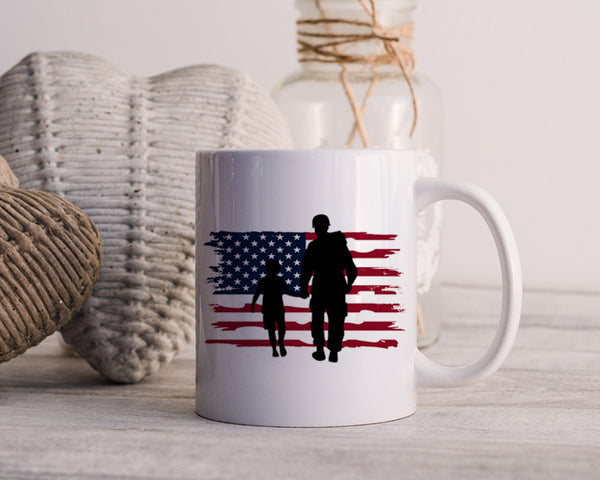 Military dad American Flag Son Happy Father's Day Celebration Dad Love Dad's Day Man Male Parental Daddy's Special Day Paternal Recognition Parenting Appreciation SVG JPG PNG Cricut Sublimation Print Cutting Designs