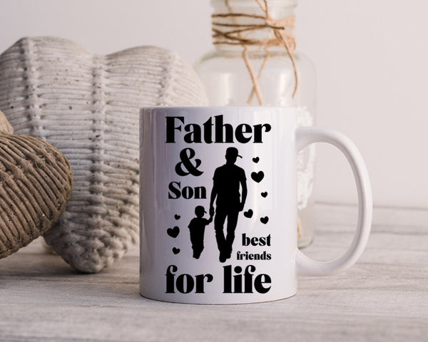 Father And Son Best Friends For Life Happy Father's Day Celebration Dad Love Dad's Day Man Male Parental Daddy's Special Day Paternal Recognition Parenting Appreciation SVG JPG PNG Cricut Sublimation Print Cutting Designs