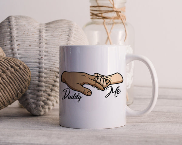 Daddy and Me Man Hand Holding Baby Hand Happy Father's Day Celebration Dad's Day Man Male Parental Daddy's Special Day Paternal Recognition Parenting Appreciation SVG JPG PNG Cricut Sublimation Print Cutting Designs