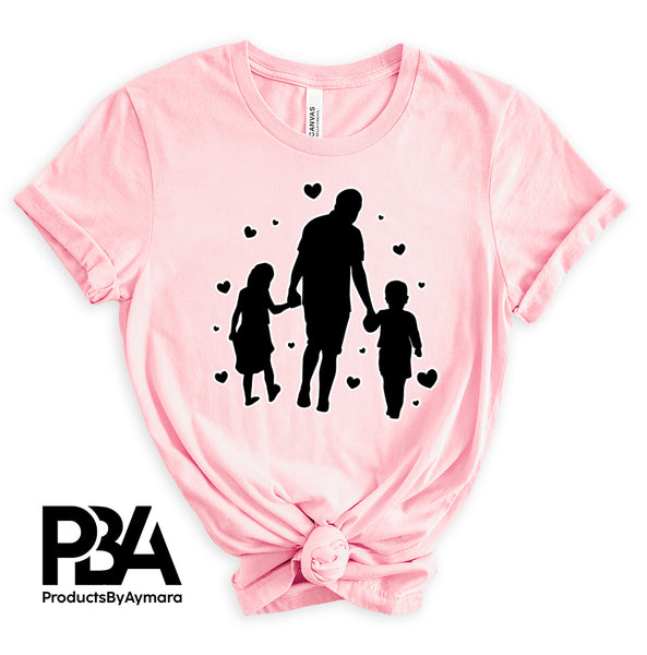 Happy Father's Day Celebration Dad Holding Hands With daughter And Son Dad's Day Man Male Parental Daddy's Special Day Paternal Recognition Parenting Appreciation SVG JPG PNG Cricut Sublimation Print Cutting Designs