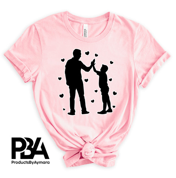 Happy Father's Day Celebration Dad High Five Son Dad's Day Man Male Parental Daddy's Special Day Paternal Recognition Parentin Appreciation SVG JPG PNG Cricut Sublimation Print Cutting Designs