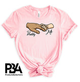 Daddy and Me Man Hand Holding Baby Hand Happy Father's Day Celebration Dad's Day Man Male Parental Daddy's Special Day Paternal Recognition Parenting Appreciation SVG JPG PNG Cricut Sublimation Print Cutting Designs