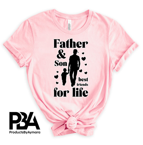 Father And Son Best Friends For Life Happy Father's Day Celebration Dad Love Dad's Day Man Male Parental Daddy's Special Day Paternal Recognition Parenting Appreciation SVG JPG PNG Cricut Sublimation Print Cutting Designs