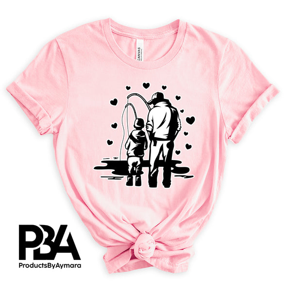 Dad Fishing With Son Happy Father's Day Celebration Dad True Love Dad's Day Man Male Parental Daddy's Special Day Paternal Recognition Parenting Appreciation SVG JPG PNG Cricut Sublimation Print Cutting Designs