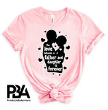 The Love Between and Father And Daughter Is Forever Happy Father's Day Celebration Dad True Love Dad's Day Man Male Parental Daddy's Special Day Paternal Recognition Parenting Appreciation SVG JPG PNG Cricut Sublimation Print Cutting Designs
