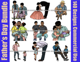 Big Father's Day Bundle 140 Designs For Commercial Use Dad Daddy Special Day Bundle SVG JPG PNG Vector Clipart Cricut Cutting Files
