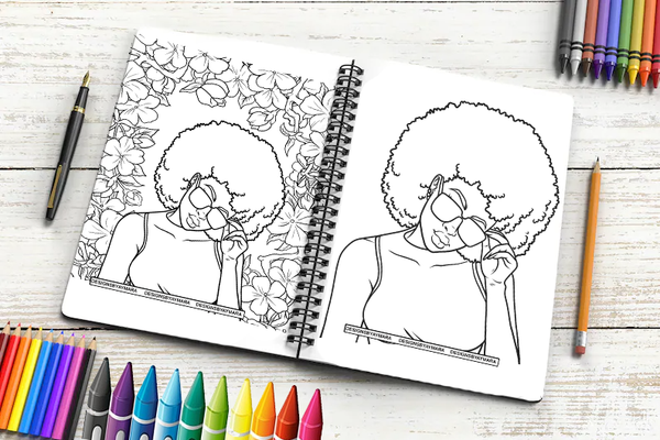 18 Coloring Book Images Fashion Woman New Trending Outfit Adult Coloring Book Vector Files SVG PNG JPG Designs For Coloring Book Cut Cutting Graphic