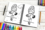 18 Coloring Book Images Fashion Woman New Trending Outfit Adult Coloring Book Vector Files SVG PNG JPG Designs For Coloring Book Cut Cutting Graphic