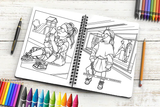 Bundle 28 Kids Coloring Book Image Children's coloring book Kids activity book Coloring pages for children Fun coloring for kids Educational coloring book Creative coloring for youngsters SVG PNG JPG Designs For Coloring Book Cut Cutting Graphic